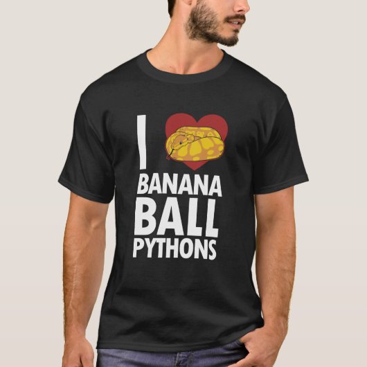T-shirt J'adore les Pythonidae Banana Ball Pythons Banana (Devant)