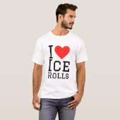 T-shirt J'adore les rouleaux de glace (Devant entier)