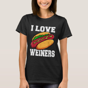 T-shirt J'adore les saucisses Hotdog Camping drôle graphiq