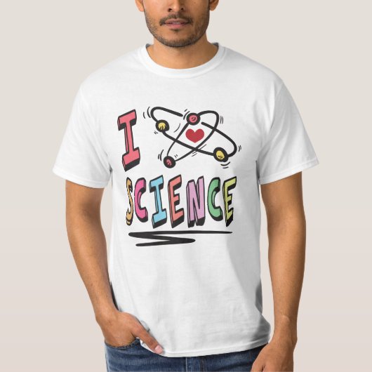 T-shirt J'adore les sciences (Devant)