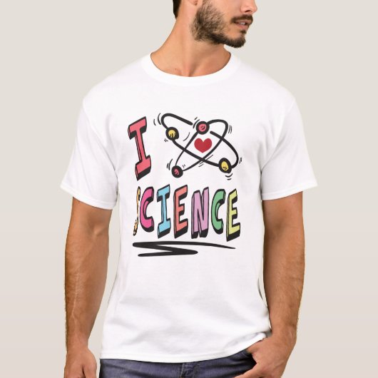 T-shirt J'adore les sciences (Devant)