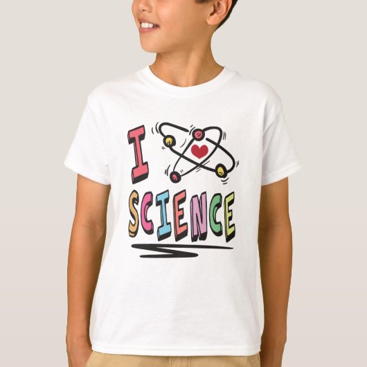 T-shirt J'adore les sciences (Devant)