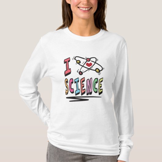 T-shirt J'adore les sciences (Devant)