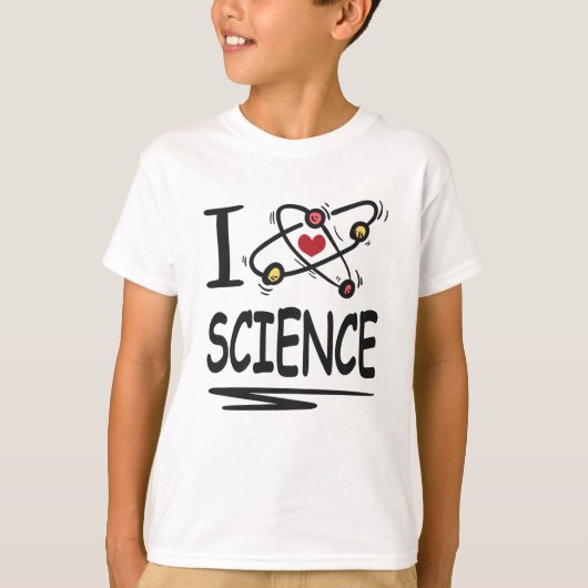 T-shirt J'adore les sciences (Devant)