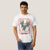 T-shirt 'J'adore les singes en chaussettes' (Devant entier)