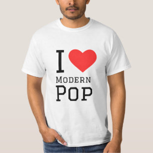 T-shirt J'adore les stickers carré pop moderne