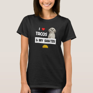 T-shirt J'adore les tacos et la nourriture mexicaine de mo
