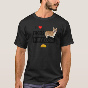 T-shirt J'adore les tacos et la nourriture mexicaine de mo