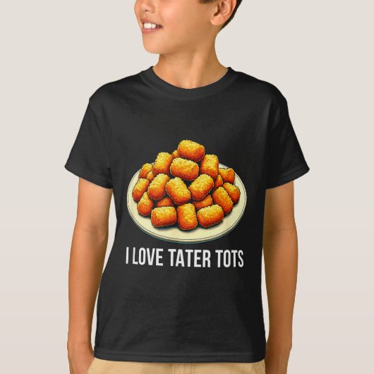 T-shirt J'adore les Tater Tots - (Devant)