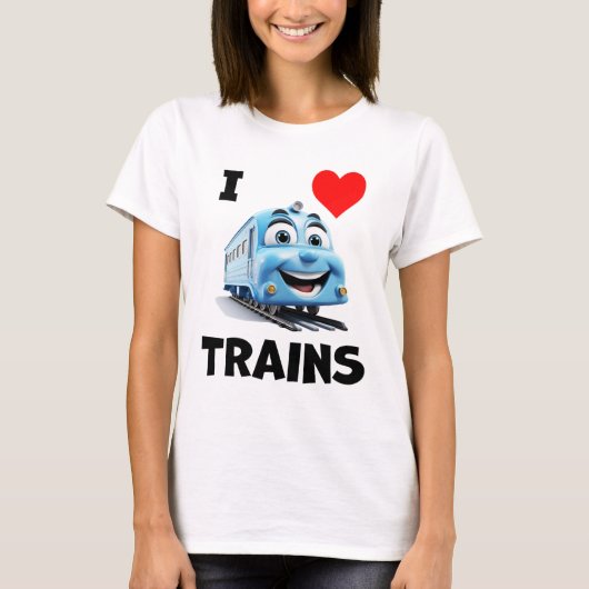 T-shirt J'adore les trains (Devant)