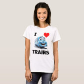 T-shirt J'adore les trains (Devant entier)