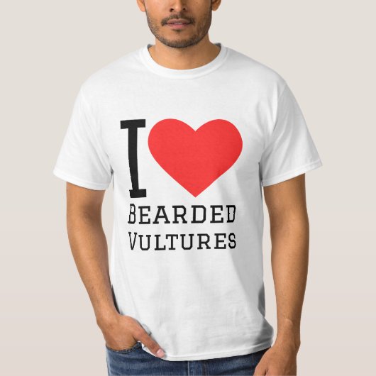 T-shirt J'adore les vautours barbus (Devant)