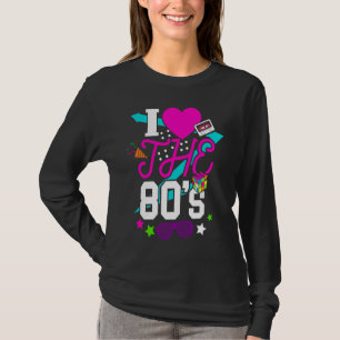 T-shirt J'adore les vêtements des années 80 pour femmes et