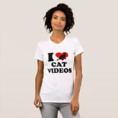 T-shirt J'adore les vidéos de chats (Devant entier)