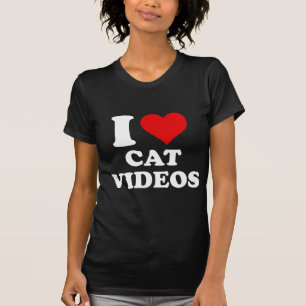 T-shirt J'adore les vidéos de chats