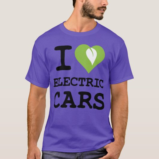 T-shirt J'adore les voitures électriques amis (Devant)