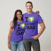 T-shirt J'adore les voitures électriques amis (Unisexe)