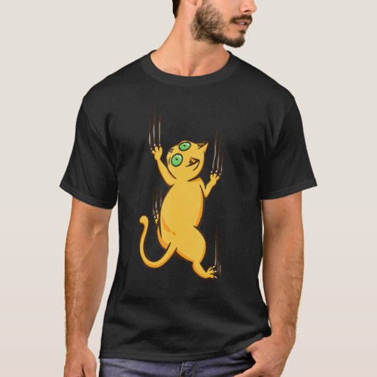 T-shirt J'adore l'escalade gratte et chats mignon chaton C (Devant)