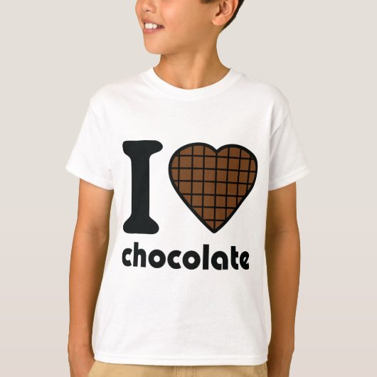 T-shirt J'adore l'icône chocolat (Devant)