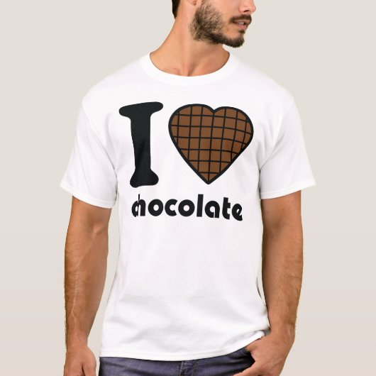 T-shirt J'adore l'icône chocolat (Devant)