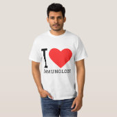 T-shirt J'adore l'immunologie (Devant entier)