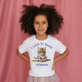 T-Shirt J'adore lire avec un chaton mignon