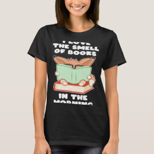 T-shirt J'adore l'odeur des livres le matin renard nerd