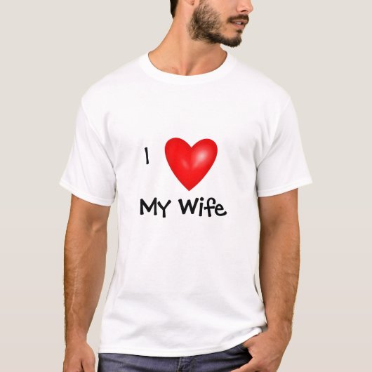 T-shirt J'adore ma femme (Devant)