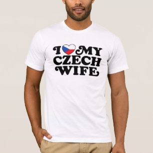 T-shirt J'adore ma femme tchèque