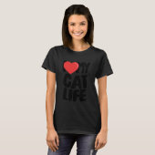 T-shirt J'adore ma vie de chat (Devant entier)