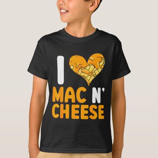 T-shirt J'adore Mac N' Cheese Drôle Mac Et Fromage (Devant)