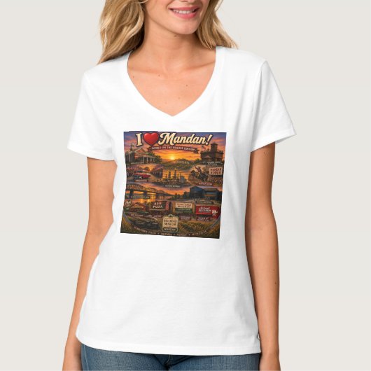 T-shirt J'ADORE Mandan Sunset (Devant)