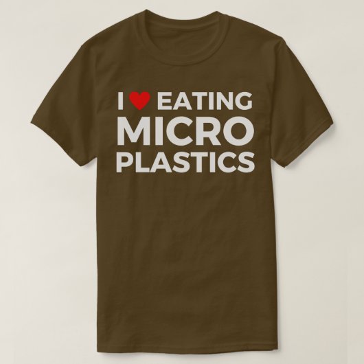 T-shirt j'adore manger des microplastiques (Design devant)