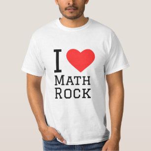 T-shirt J'adore maths rock carré sticker