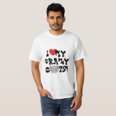 T-shirt J'adore mes chats fous !  (Devant entier)