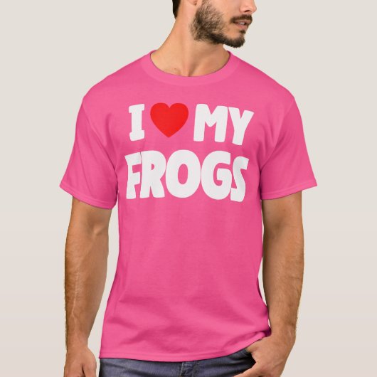 T-shirt J'adore mes grenouilles (Devant)