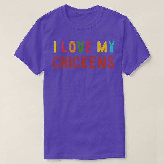 T-SHIRT J'ADORE MES POULET (Design devant)
