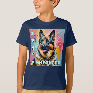 T-shirt J'adore mon berger allemand