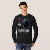 T-shirt J'adore mon Black Lab (Devant entier)