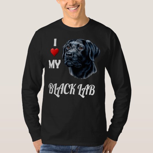 T-shirt J'adore mon Black Lab (Devant)