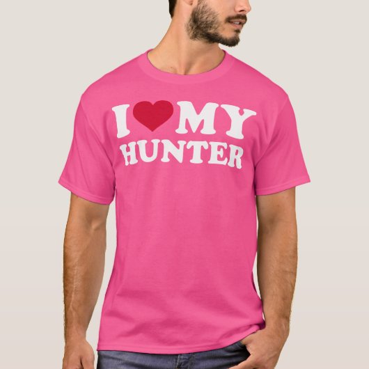 T-shirt J'adore mon chasseur (Devant)