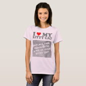 T-shirt J'adore mon chaton (Devant entier)
