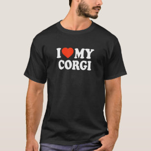 T-shirt J'adore mon chien Corgi Pembroke Cardigan Welsh Co