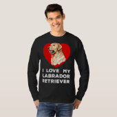 T-shirt J'adore mon chien de Labrador Retriever (Devant entier)