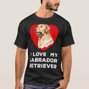 T-shirt J'adore mon chien de Labrador Retriever