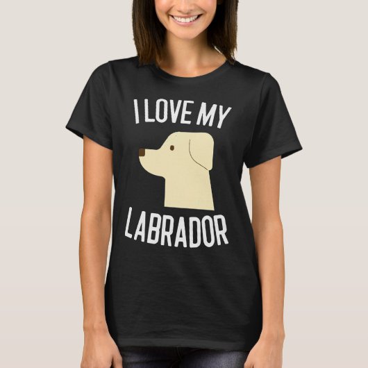 T-shirt J'adore mon chien du Labrador (Devant)
