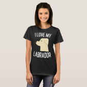 T-shirt J'adore mon chien du Labrador (Devant entier)