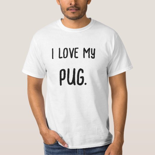 T-shirt J'adore mon chien personnalisable (Devant)