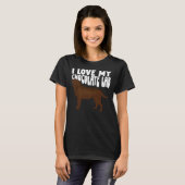 T-shirt J'adore mon chocolat Lab Labrador Chien (Devant entier)