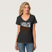 T-shirt J'adore mon chocolat Lab Labrador Chien (Devant entier)